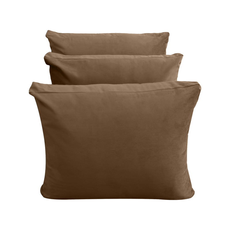 STYLE V3 - Velvet Indoor Daybed Mattress Bolster Backrest Cushion Pillow |COVERS ONLY|