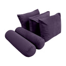 STYLE V3 - Velvet Indoor Daybed Mattress Bolster Backrest Cushion Pillow Complete Set