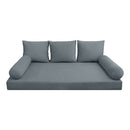 STYLE V3 - Velvet Indoor Daybed Mattress Bolster Backrest Cushion Pillow |COVERS ONLY|