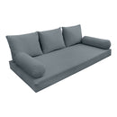 STYLE V3 - Velvet Indoor Daybed Mattress Bolster Backrest Cushion Pillow Complete Set