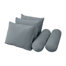 STYLE V3 - Velvet Indoor Daybed Bolster Backrest Cushion Pillow |COVERS ONLY|