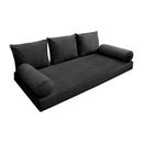 STYLE V3 - Velvet Indoor Daybed Mattress Bolster Backrest Cushion Pillow Complete Set