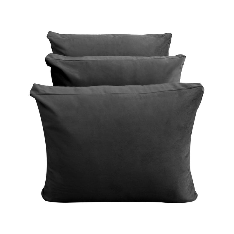 STYLE V3 - Velvet Indoor Daybed Mattress Bolster Backrest Cushion Pillow |COVERS ONLY|