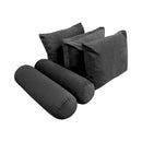 STYLE V3 - Velvet Indoor Daybed Mattress Bolster Backrest Cushion Pillow Complete Set