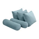 STYLE V3 - Velvet Indoor Daybed Mattress Bolster Backrest Cushion Pillow Complete Set