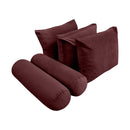 STYLE V3 - Velvet Indoor Daybed Mattress Bolster Backrest Cushion Pillow Complete Set
