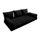 STYLE V3 - Velvet Indoor Daybed Mattress Bolster Backrest Cushion Pillow Complete Set