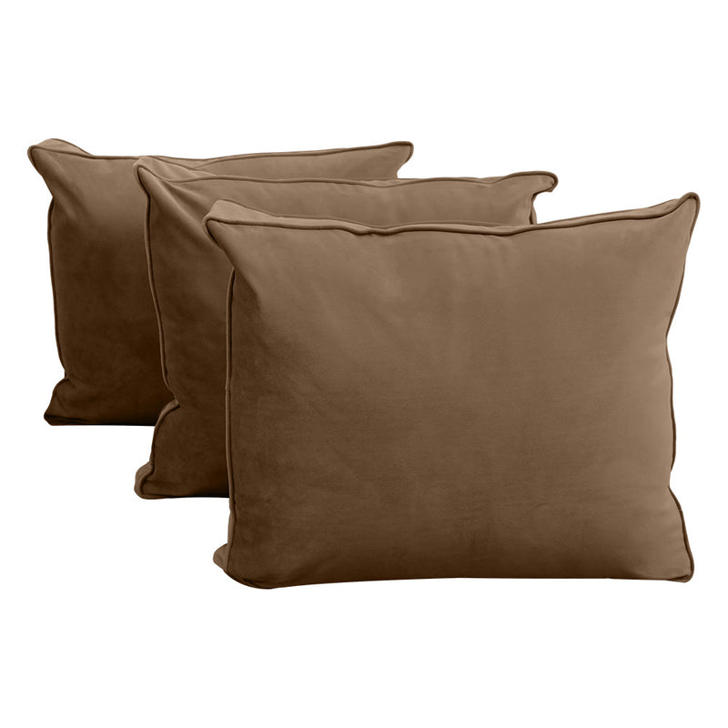 STYLE V3 - Velvet Indoor Daybed Mattress Bolster Backrest Cushion Pillow |COVERS ONLY|