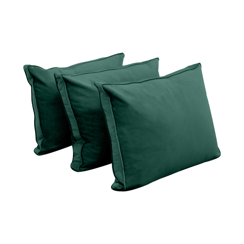STYLE V3 - Velvet Indoor Daybed Mattress Bolster Backrest Cushion Pillow |COVERS ONLY|