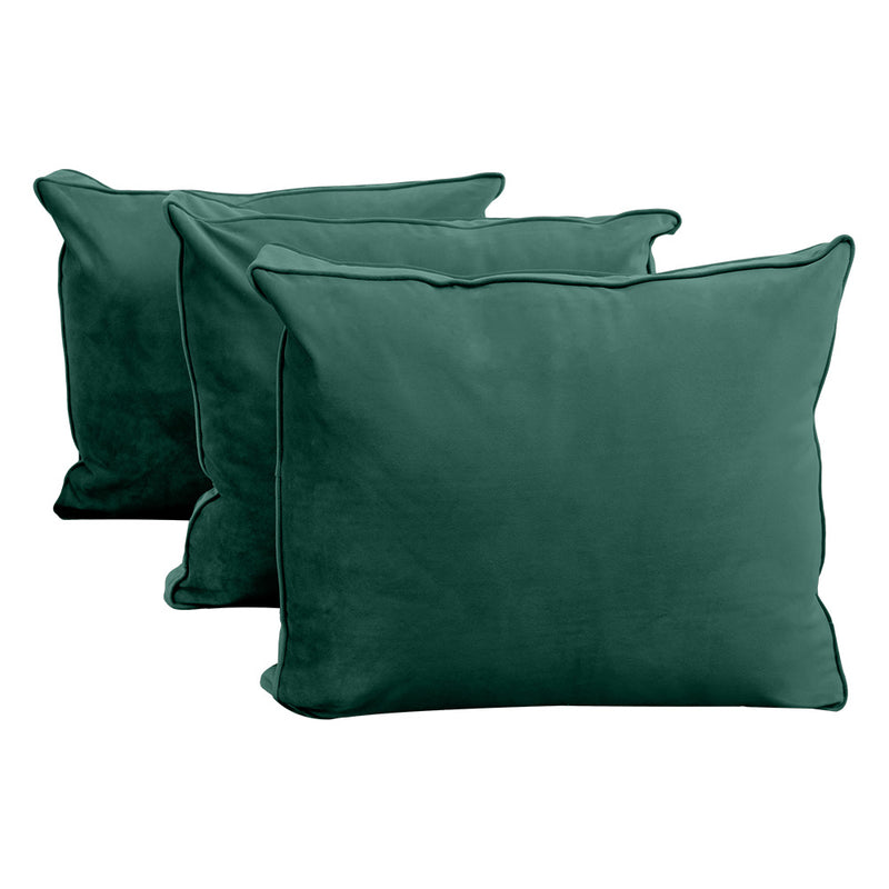 STYLE V3 - Velvet Indoor Daybed Mattress Bolster Backrest Cushion Pillow Complete Set