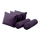 STYLE V3 - Velvet Indoor Daybed Mattress Bolster Backrest Cushion Pillow |COVERS ONLY|