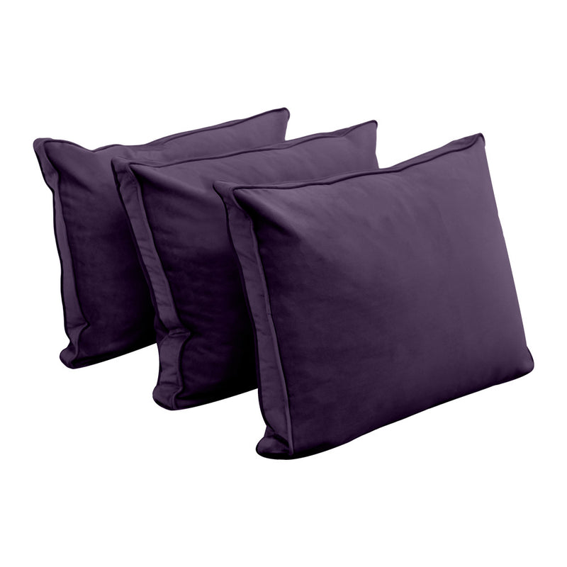 STYLE V3 - Velvet Indoor Daybed Mattress Bolster Backrest Cushion Pillow |COVERS ONLY|