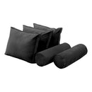 STYLE V3 - Velvet Indoor Daybed Mattress Bolster Backrest Cushion Pillow |COVERS ONLY|