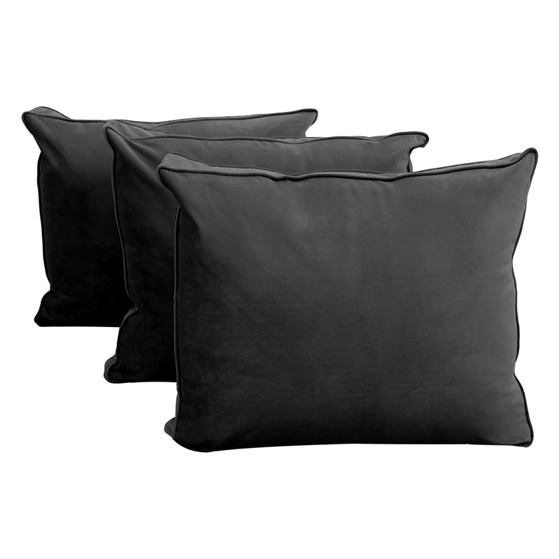 STYLE V3 - Velvet Indoor Daybed Mattress Bolster Backrest Cushion Pillow Complete Set
