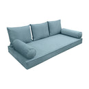 STYLE V3 - Velvet Indoor Daybed Mattress Bolster Backrest Cushion Pillow Complete Set