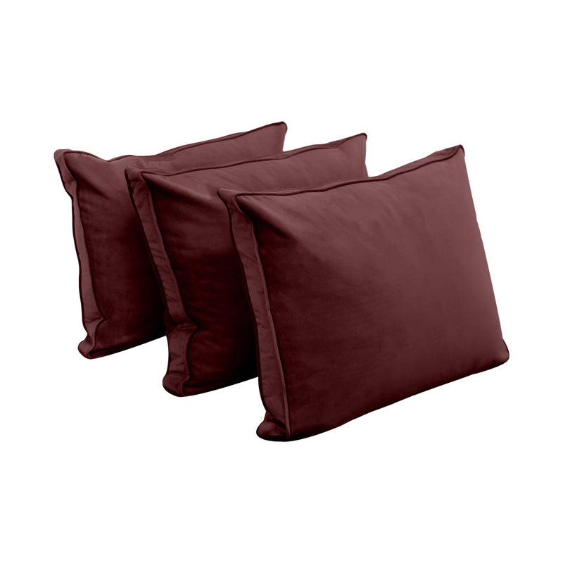 STYLE V3 - Velvet Indoor Daybed Mattress Bolster Backrest Cushion Pillow |COVERS ONLY|