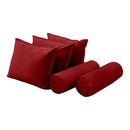 STYLE V3 - Velvet Indoor Daybed Mattress Bolster Backrest Cushion Pillow |COVERS ONLY|
