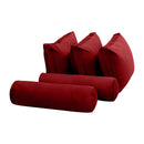 STYLE V3 - Velvet Indoor Daybed Mattress Bolster Backrest Cushion Pillow Complete Set