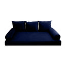 STYLE V3 - Velvet Indoor Daybed Mattress Bolster Backrest Cushion Pillow |COVERS ONLY|