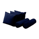 STYLE V3 - Velvet Indoor Daybed Mattress Bolster Backrest Cushion Pillow |COVERS ONLY|