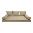 STYLE V3 - Velvet Indoor Daybed Mattress Bolster Backrest Cushion Pillow Complete Set