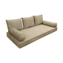 STYLE V3 - Velvet Indoor Daybed Mattress Bolster Backrest Cushion Pillow Complete Set