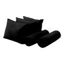 STYLE V3 - Velvet Indoor Daybed Bolster Backrest Cushion Pillow |COVERS ONLY|