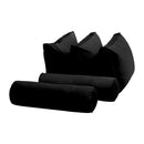 STYLE V3 - Velvet Indoor Daybed Mattress Bolster Backrest Cushion Pillow Complete Set