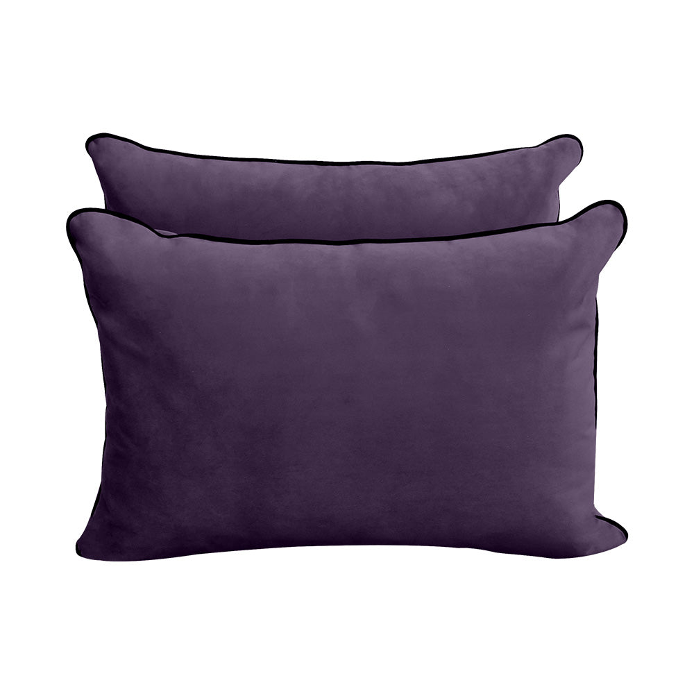 STYLE V4 - Velvet Indoor Daybed Mattress Bolster Backrest Cushion Pillow |COVERS ONLY|