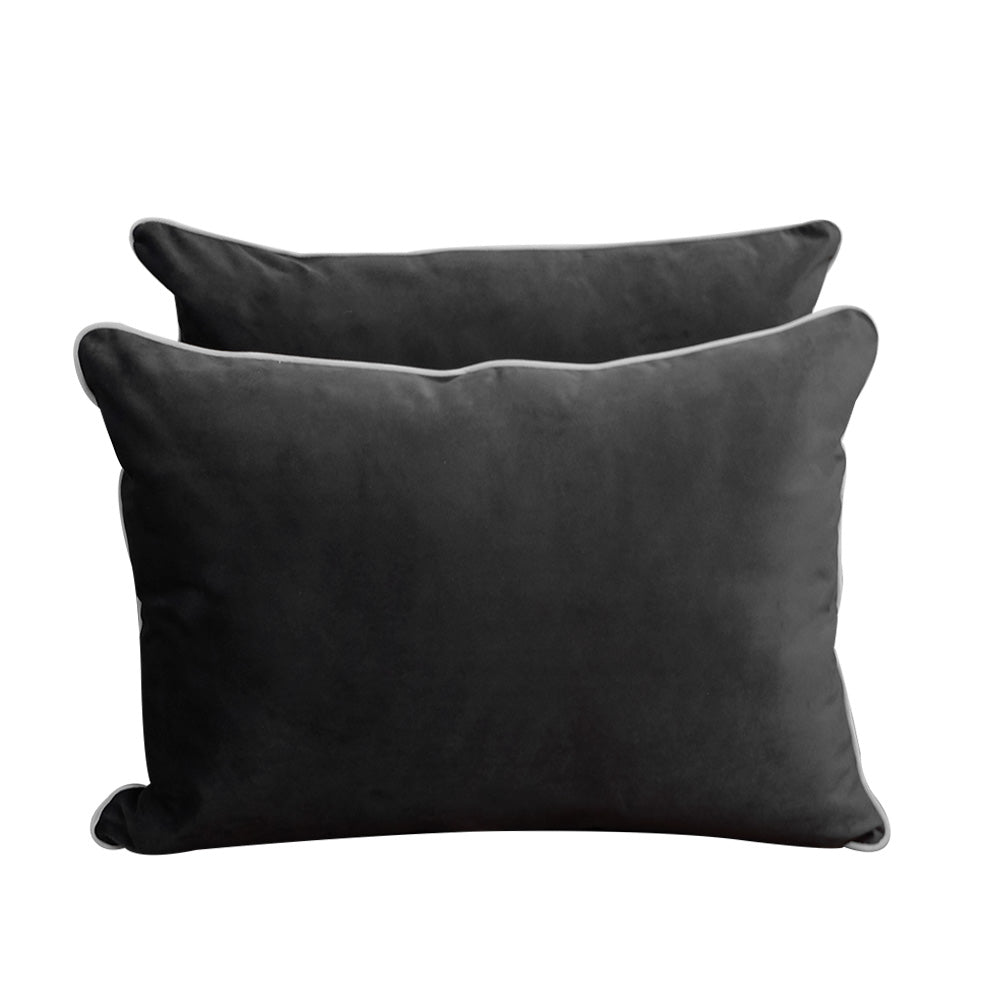 STYLE V4 - Velvet Indoor Daybed Mattress Bolster Backrest Cushion Pillow Complete Set