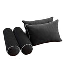 STYLE V4 - Velvet Indoor Daybed Mattress Bolster Backrest Cushion Pillow Complete Set