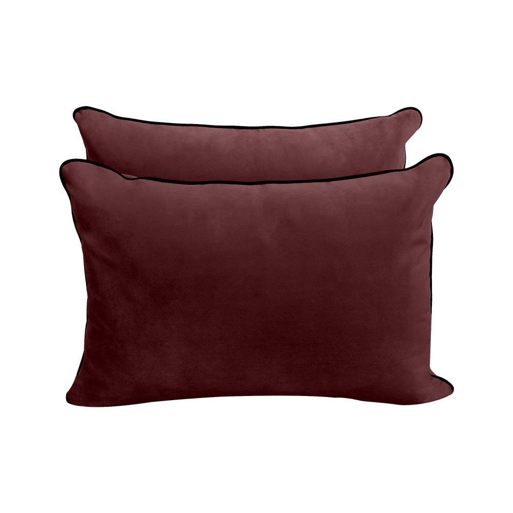 STYLE V4 - Velvet Indoor Daybed Mattress Bolster Backrest Cushion Pillow |COVERS ONLY|