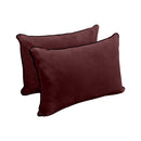 STYLE V4 - Velvet Indoor Daybed Bolster Backrest Cushion Pillow |COVERS ONLY|
