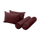 STYLE V4 - Velvet Indoor Daybed Mattress Bolster Backrest Cushion Pillow |COVERS ONLY|