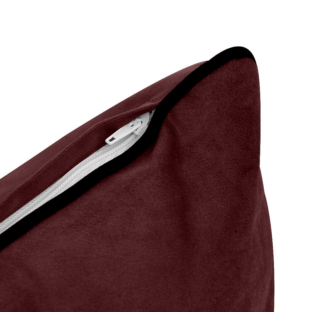 STYLE V4 - Velvet Indoor Daybed Bolster Backrest Cushion Pillow |COVERS ONLY|