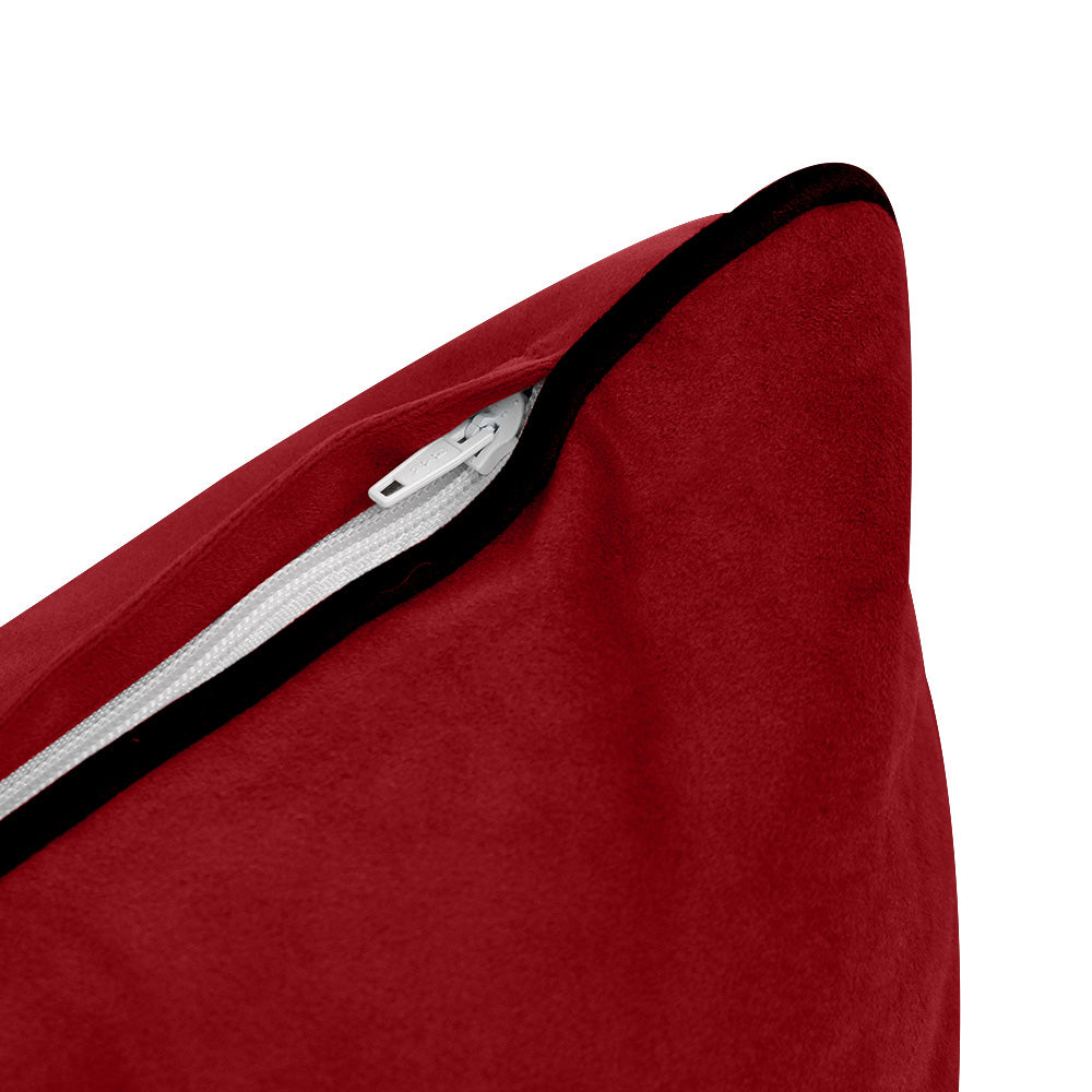 STYLE V4 - Velvet Indoor Daybed Bolster Backrest Cushion Pillow |COVERS ONLY|
