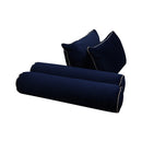 STYLE V4 - Velvet Indoor Daybed Bolster Backrest Cushion Pillow |COVERS ONLY|