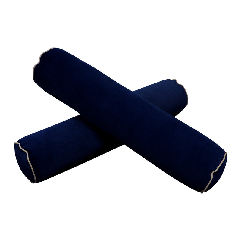 STYLE V4 - Velvet Indoor Daybed Bolster Backrest Cushion Pillow |COVERS ONLY|