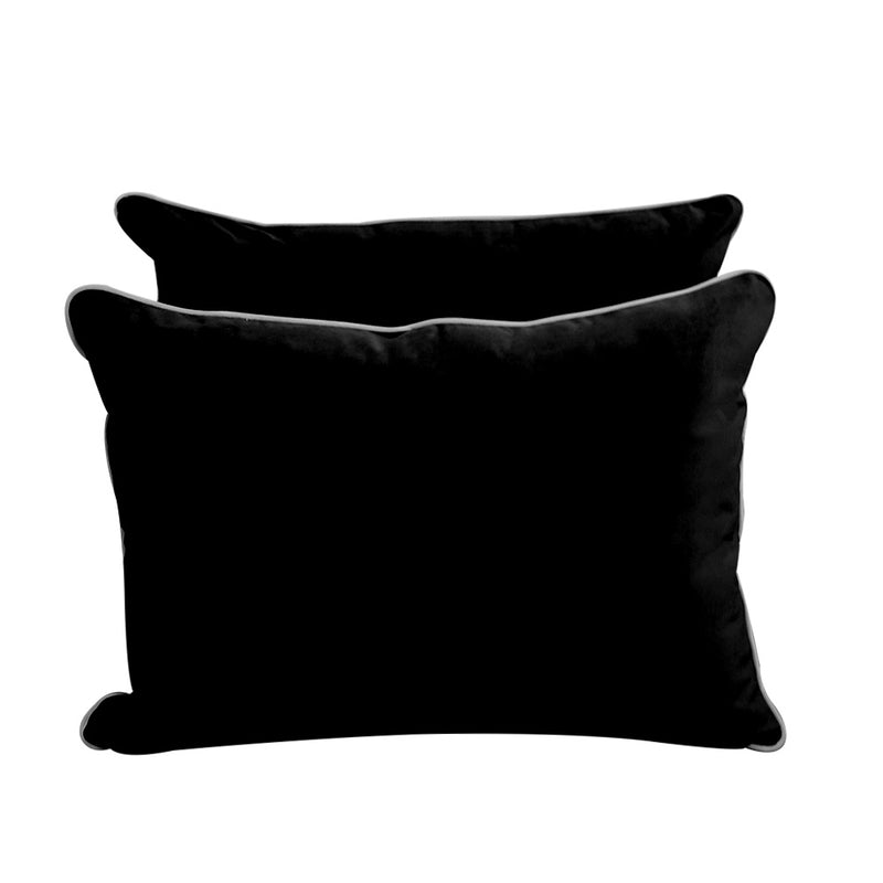 STYLE V4 - Velvet Indoor Daybed Mattress Bolster Backrest Cushion Pillow Complete Set