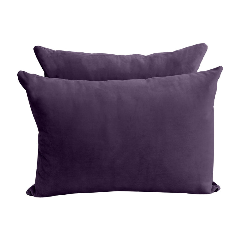 STYLE V4 - Velvet Indoor Daybed Mattress Bolster Backrest Cushion Pillow Complete Set