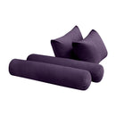 STYLE V4 - Velvet Indoor Daybed Bolster Backrest Cushion Pillow |COVERS ONLY|