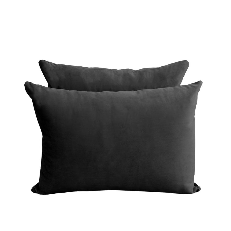 STYLE V4 - Velvet Indoor Daybed Mattress Bolster Backrest Cushion Pillow Complete Set