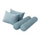 STYLE V4 - Velvet Indoor Daybed Mattress Bolster Backrest Cushion Pillow |COVERS ONLY|