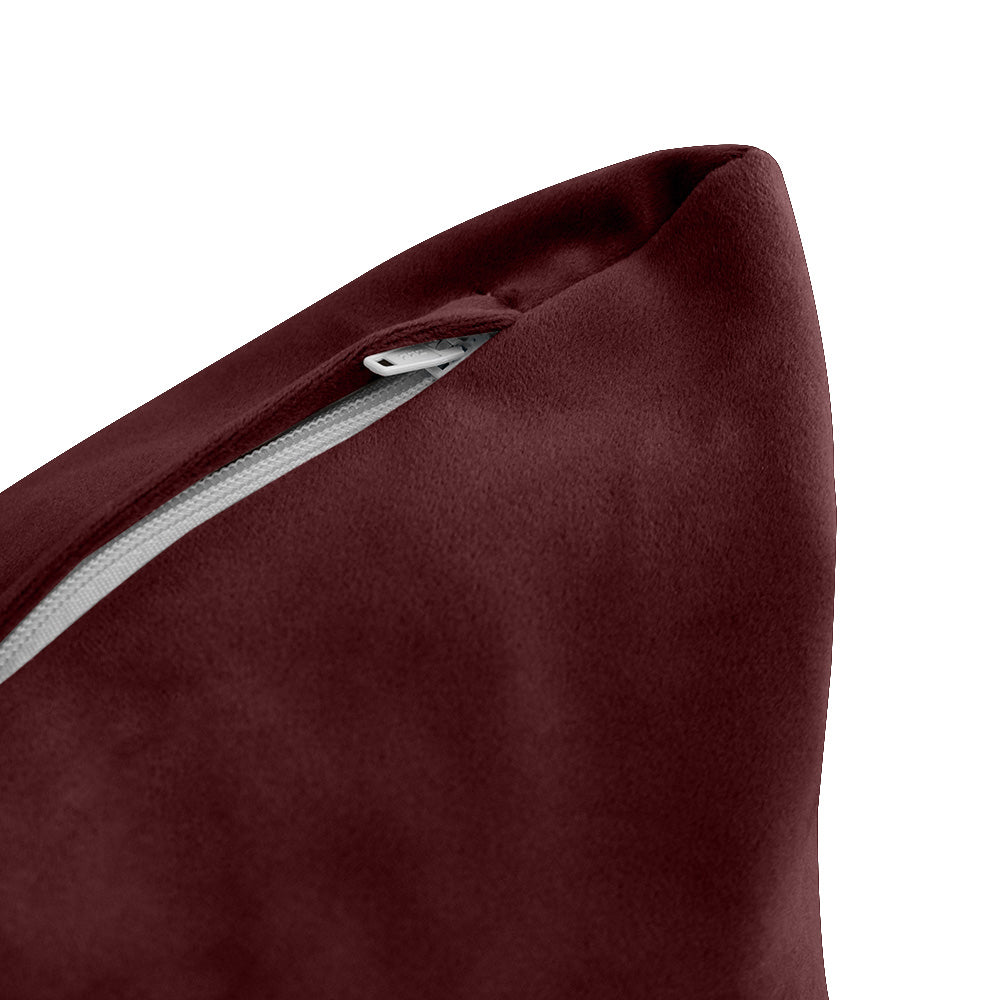 STYLE V4 - Velvet Indoor Daybed Bolster Backrest Cushion Pillow |COVERS ONLY|