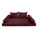 STYLE V4 - Velvet Indoor Daybed Mattress Bolster Backrest Cushion Pillow |COVERS ONLY|