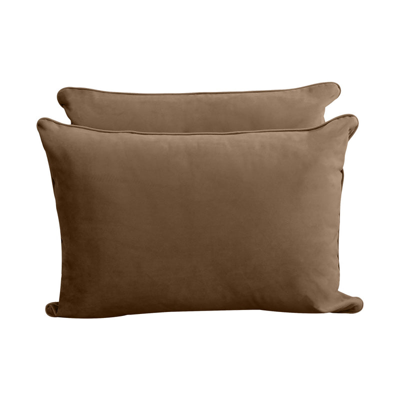 STYLE V4 - Velvet Indoor Daybed Mattress Bolster Backrest Cushion Pillow Complete Set
