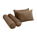 STYLE V4 - Velvet Indoor Daybed Bolster Backrest Cushion Pillow |COVERS ONLY|