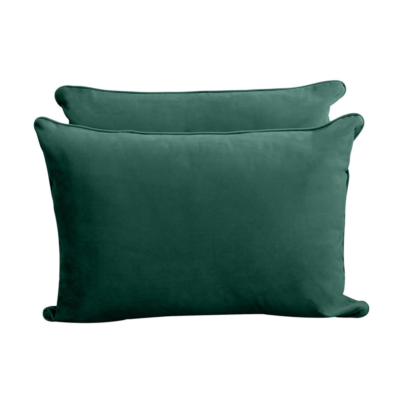 STYLE V4 - Velvet Indoor Daybed Bolster Backrest Cushion Pillow |COVERS ONLY|