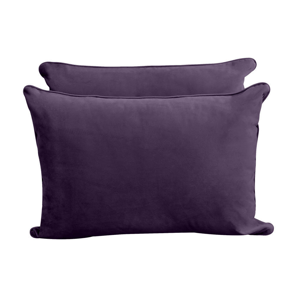 STYLE V4 - Velvet Indoor Daybed Mattress Bolster Backrest Cushion Pillow |COVERS ONLY|