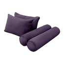 STYLE V4 - Velvet Indoor Daybed Bolster Backrest Cushion Pillow |COVERS ONLY|